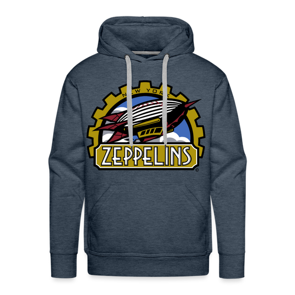 New York Zeppelins Premium Adult Hoodie - heather denim