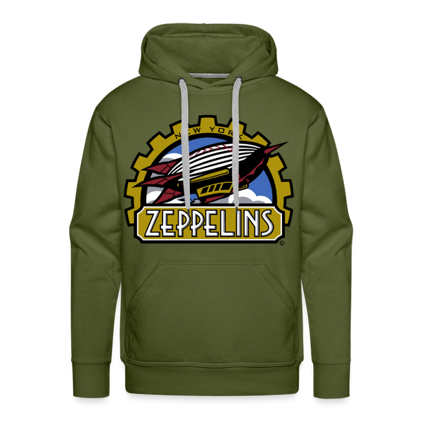 New York Zeppelins Premium Adult Hoodie - olive green