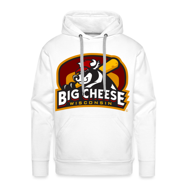 Wisconsin Big Cheese Premium Adult Hoodie - white
