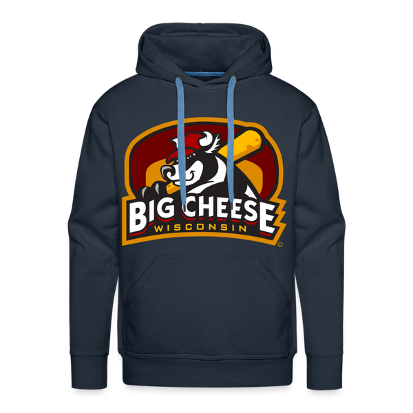 Wisconsin Big Cheese Premium Adult Hoodie - navy