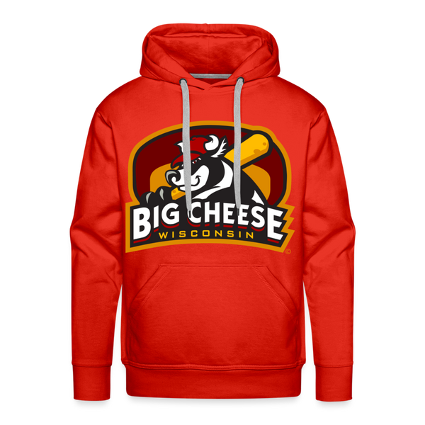 Wisconsin Big Cheese Premium Adult Hoodie - red