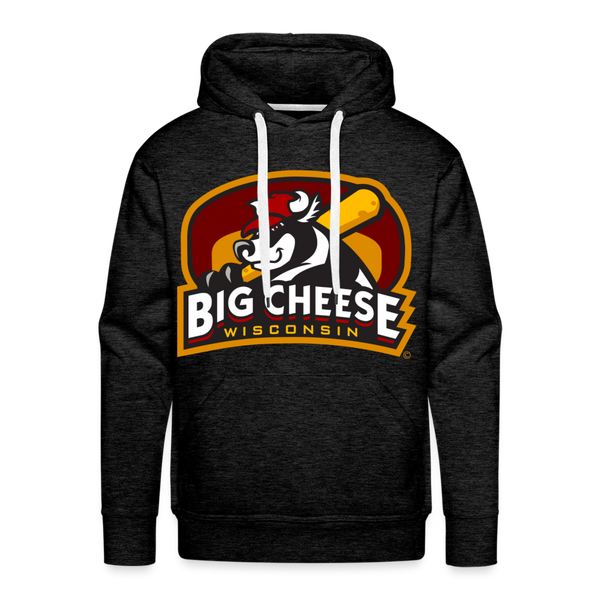 Wisconsin Big Cheese Premium Adult Hoodie - charcoal grey