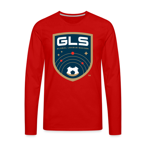Global League Soccer Men's Long Sleeve T-Shirt - red