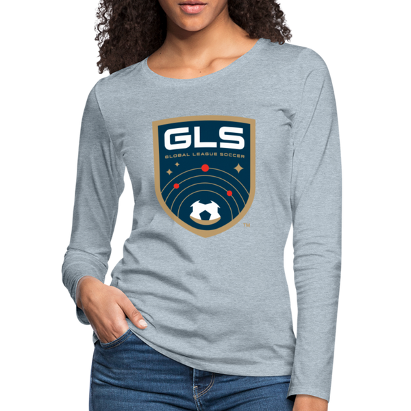 Global League Soccer Women's Long Sleeve T-Shirt - heather ice blue