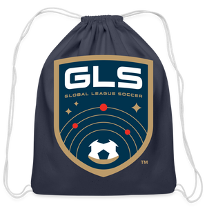 Global League Soccer Cotton Drawstring Bag - navy