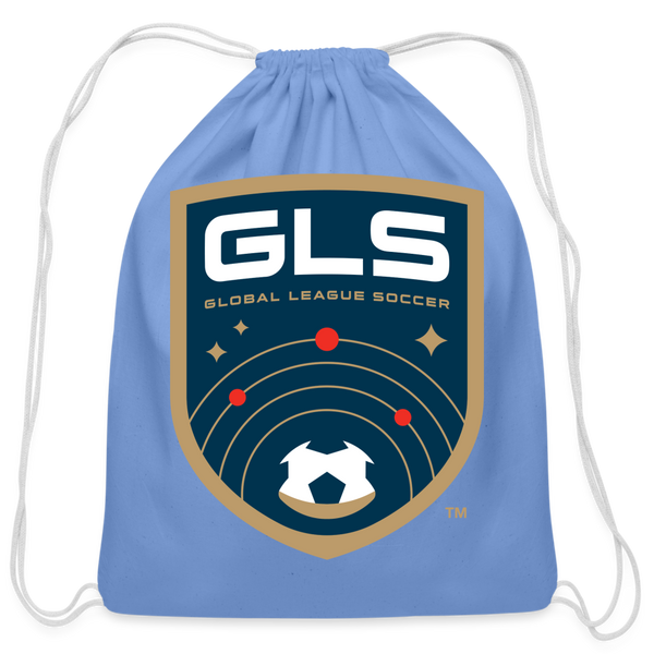 Global League Soccer Cotton Drawstring Bag - carolina blue