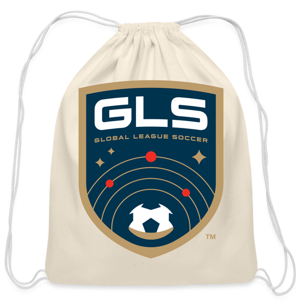 Global League Soccer Cotton Drawstring Bag - natural